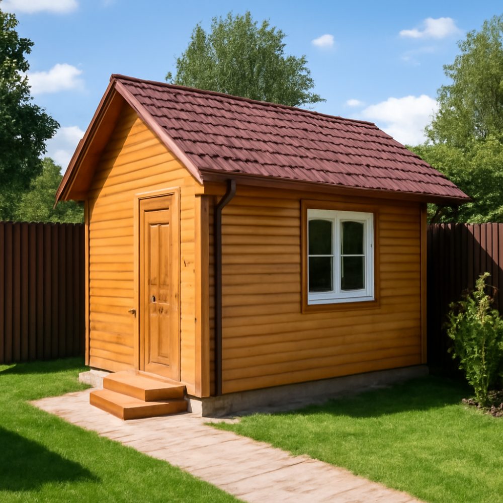 Дачный домик от забора сколько метров 1