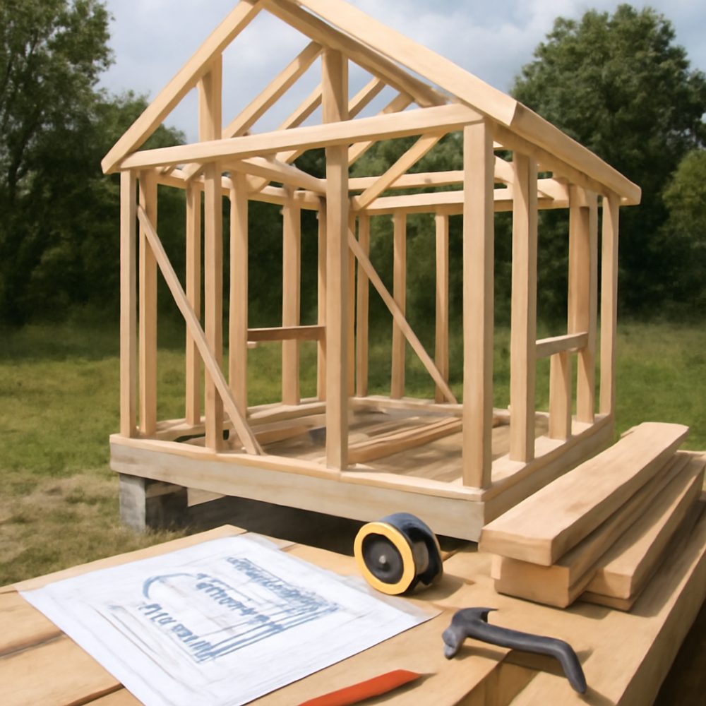 Как самому собрать каркасный домик 1