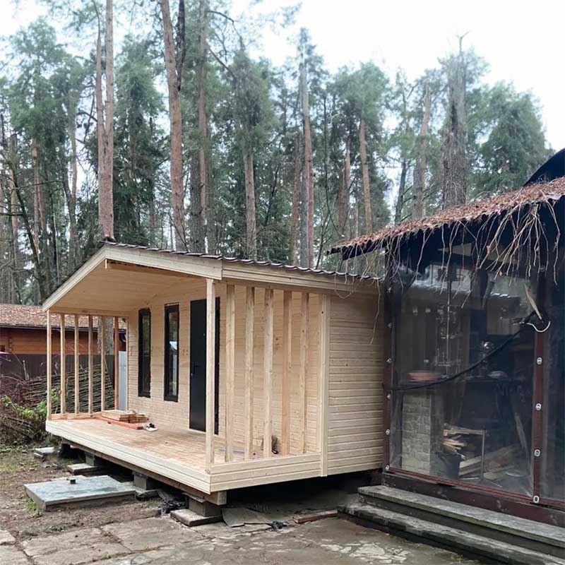 Садовый домик жилой 6х5 с террасой недорого 51