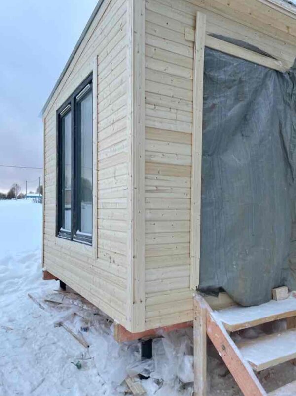 Бытовка хозблок 6х3 для дачи каркасная 4