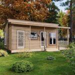 Дом бытовка 7х5 дачный для проживания с верандой под ключ